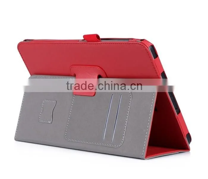 Multifunctional Leather Case for Samsung Tab A 10.1 2016 with Card Slots and Elastic Hand Strap