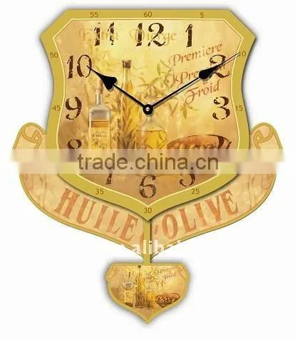 natural wood wall clock