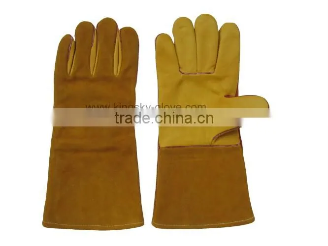 Cow grain leather welding glove