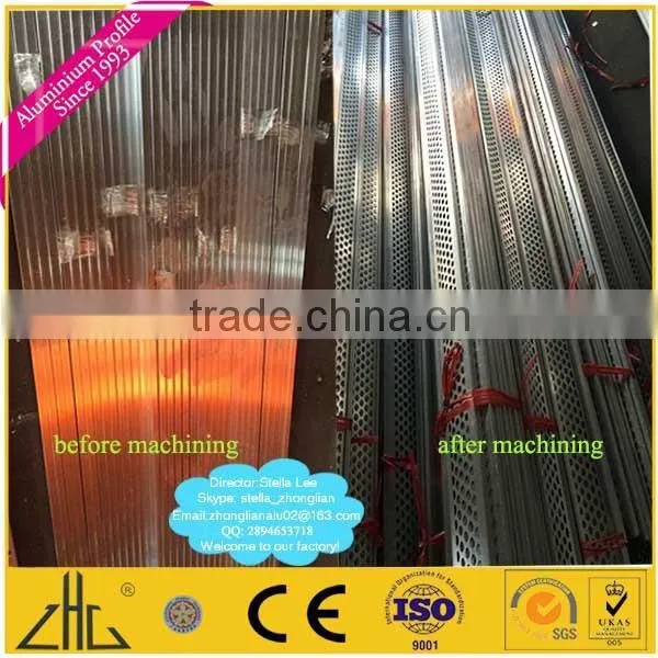 Wow!! Aluminium cnc extrusion profile manufacturer/aluminium profile cnc factory/color anodized aluminium door frame with holes