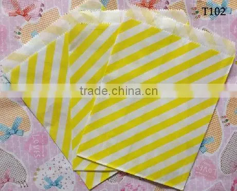 Customized Kraft Chevron Paper Treat Bags for Wedding Party