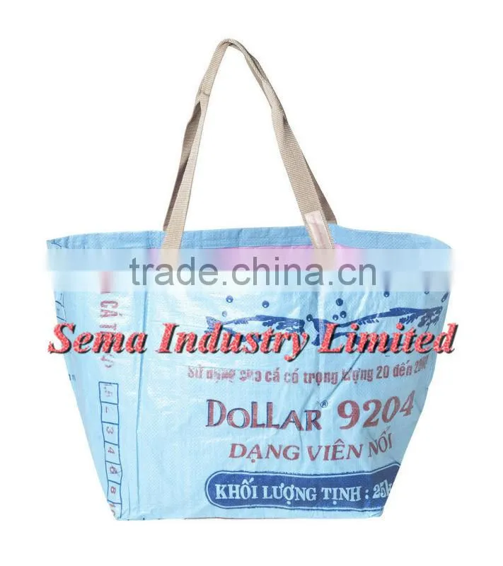 Eco-friendly high quality printed woven shopping bag with imprint logo made in China