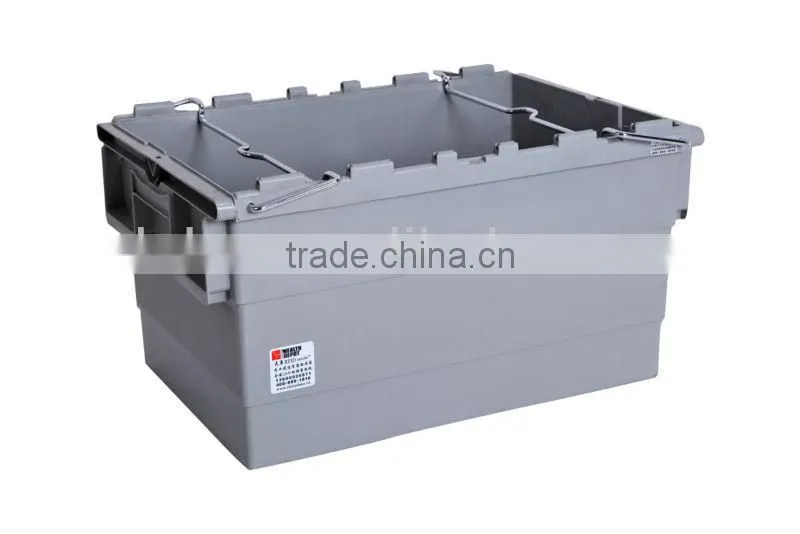600*400*315mm Heavy Duty Plastic Bin with Bars