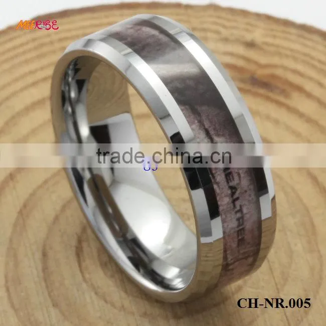 fashion jewlery 2015 Canada Camo Inlay Titanium Rings ,Titanium Engagement Ring For Girls