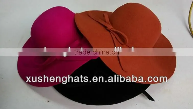 baoding factory wool floppy hat with big brim felt hat