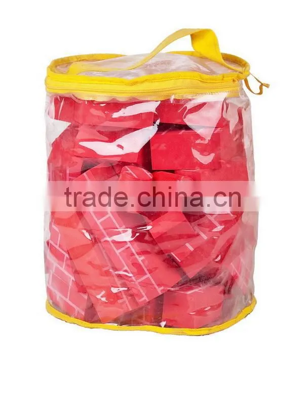 Melors red wall printed kids toy brick red color building block for kids creativity red color brick printing eva block