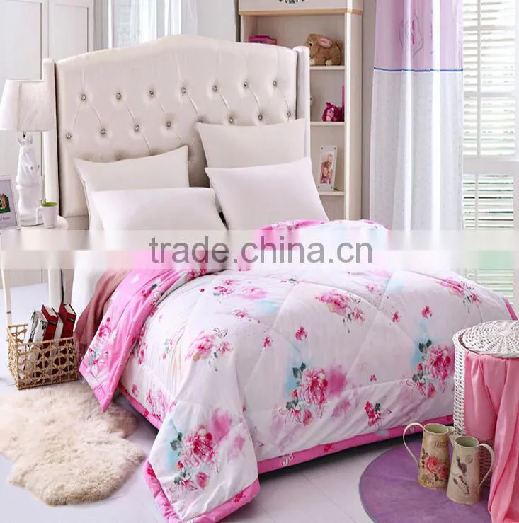2015 china suppliers silk or down flower printing fantasy baby comforter/bedding set for home or hotel wholesale