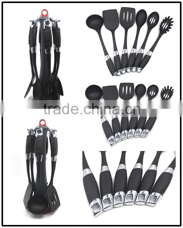 2016 best selling FDA LFGB Grade Accessory Cooking Nylon slotted spoon