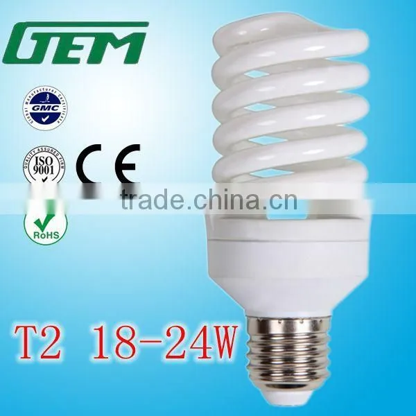100% Tri-phosphor 8000hrs Mini U Spiral T2 Fluorescent Tube Light