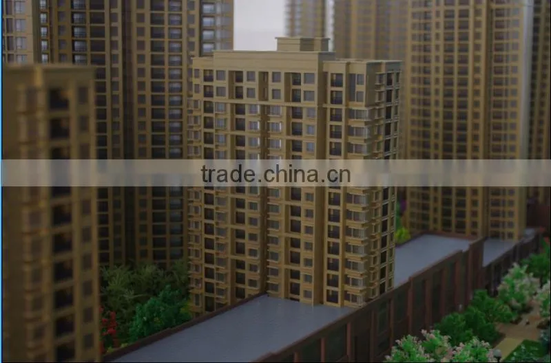 3D Maquette Apartment house building scale model making