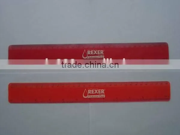 custom logo printed 30cm plastic ruler/PVC soft ruler/flexible ruler
