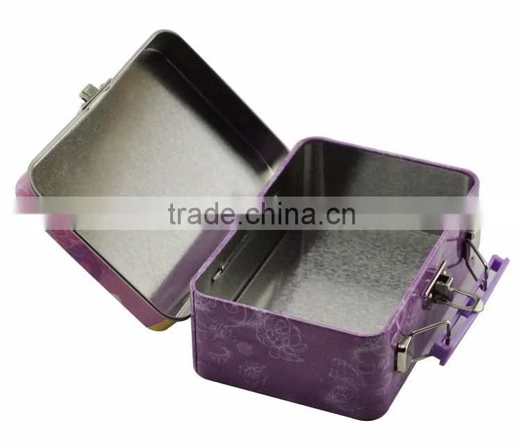 accept custom order portable kids cute lunch tin box