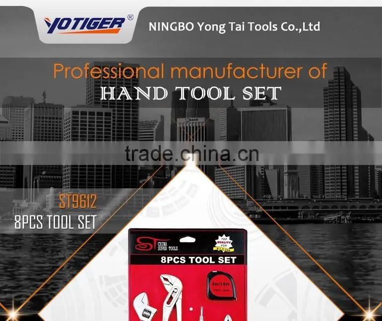 8Pcs China Super Tools Blister Card Packing Set