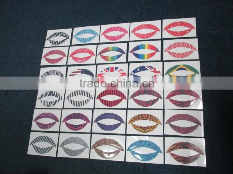 Full face tattoo stickers, temporary body tattoo stickers