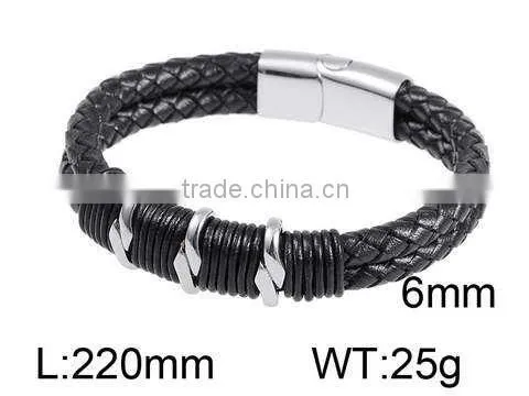 2015 Hot sale unique design leather bracelet women