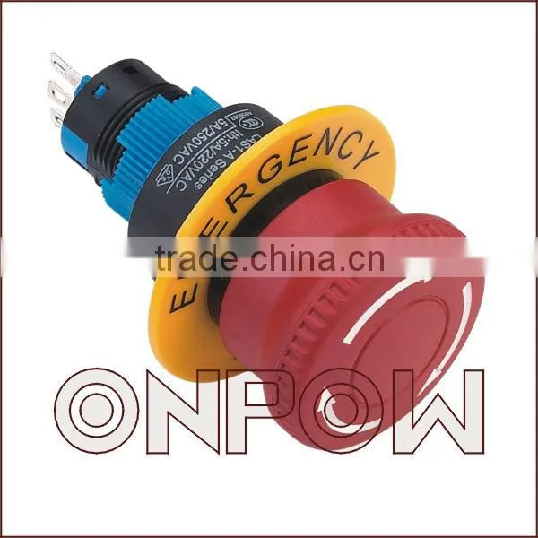 ONPOW emergency stop switch protected(LAS1-A 22mm Series,Dia.22mm,CE,ROHS,REECH,IP40,IP65)