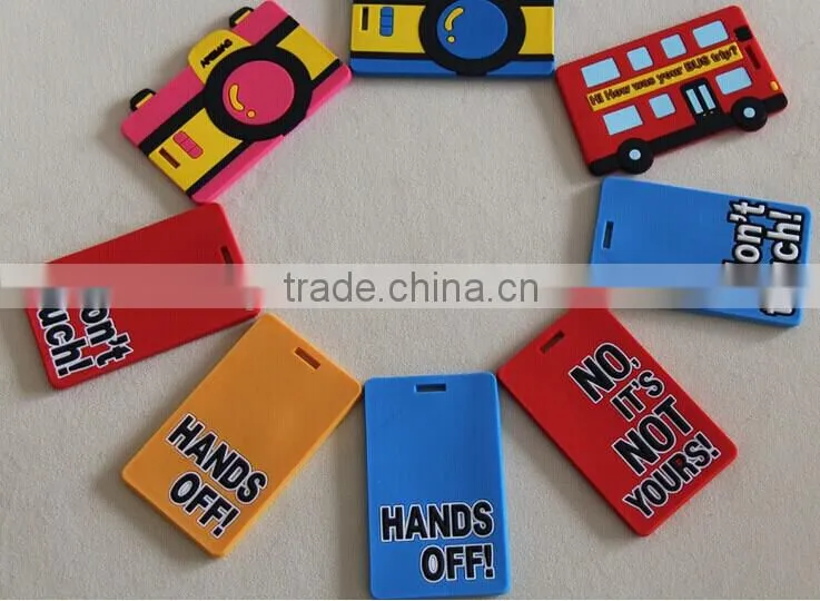 Personalized national flag soft pvc travel for travel/airline travel luggage tag