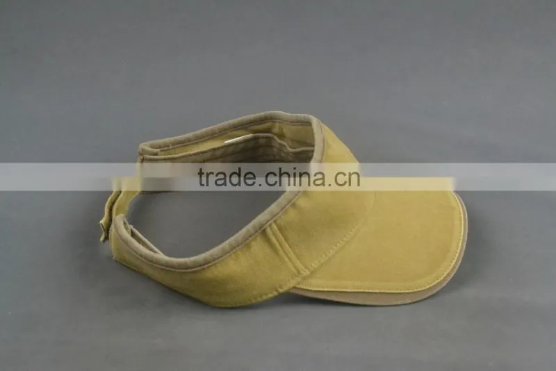 Normal dyed twill washed sun visor cap