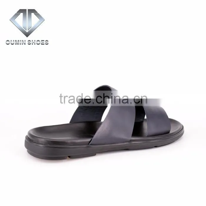 hot sale pakistani pure cow leather flip flop slipper , bulk wholesale men leather sandals and slippers shoes