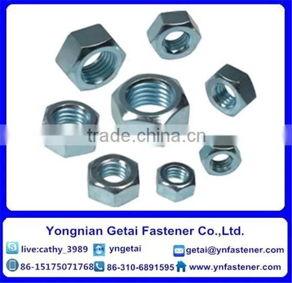 Zinc Plated DIN935 DIN937 Hexagonal Nuts