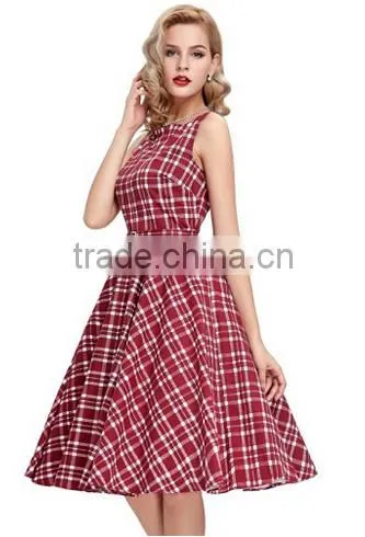 Sleeveless Cotton Vintage Swing Dress