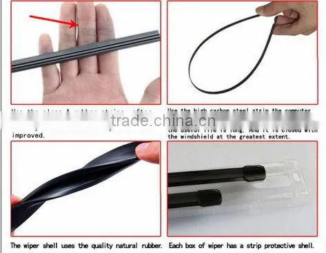 ZHIXIA Perfect China auto heated Wiper Blade/flat windshield wiper blade/ rubber windshield wiper blade