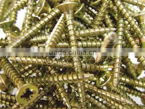 M3.5-M6.0 Countersunk Chipboard Screws,Pozi Drive Flat Head chipboard Screws ZP