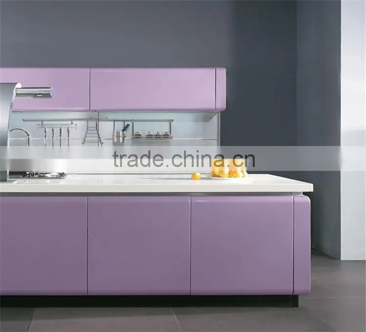 Elegant kitchen vanity purple shining kithen cabinet