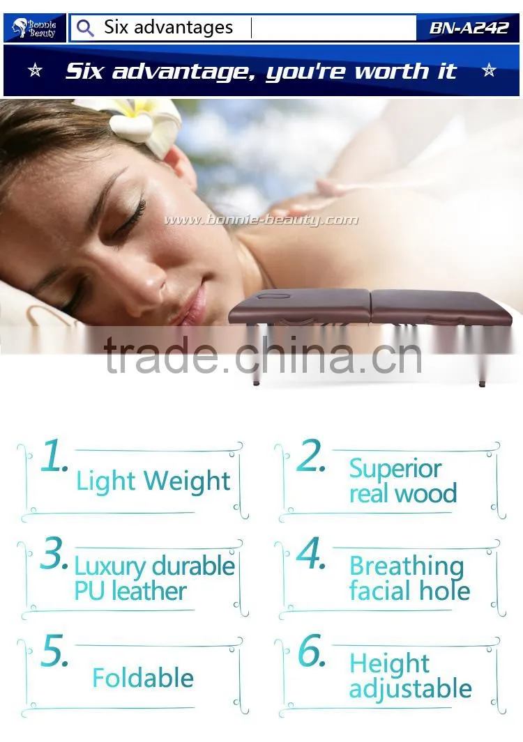 2015 the newest comfortable two fold professional portable massage table from BONNIEBEAUTY
