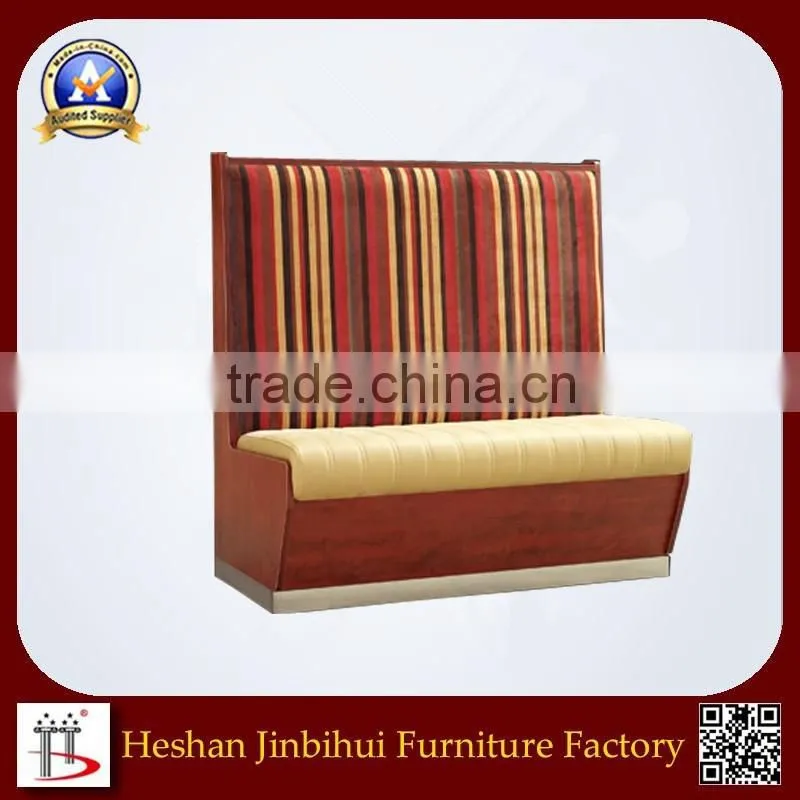leather western restaurant dining long chair for two person