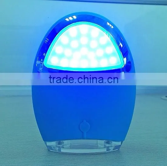 Rechargeable silicon face cleanser water-proof vibrating facial massager with red&blue light