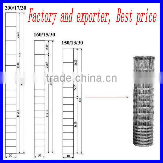 High quality hot dip galvanized veld span fence/deer fence net (Deming factory, ISO900 certificate)
