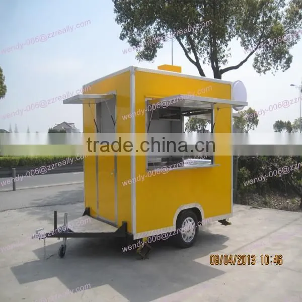 Hand push food cart for sale/food trailer/mobile food van