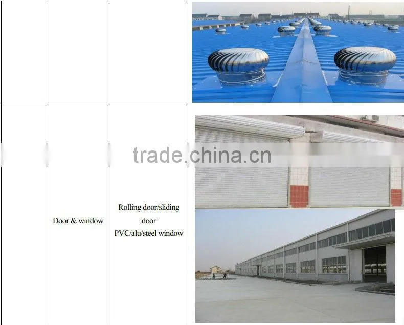 Low cost light steel frame prefabricated sheds structural steel hanger