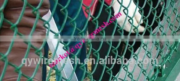 garden use pvc coated galvanized green vinyl coated chain link fence/temporary chain link fence