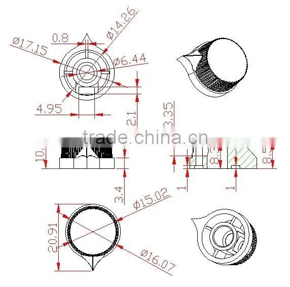 Davies 1400 Clone small round knobs for potentiometer