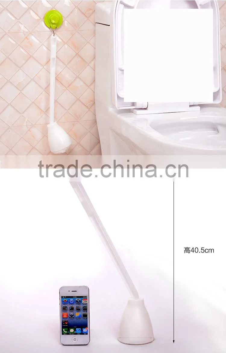 Eco-Friendly Cheap Home Bathroom Plastic Toilet Bowl Cleaning Brush and Caddy Brush Holder Set