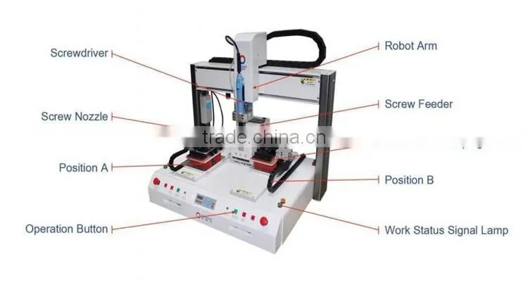 high efficiency automatic screw tightening machine for electronic enterprise