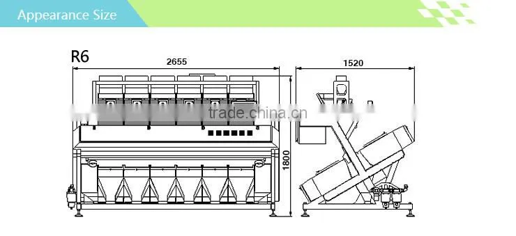 Wonderful sorting outcome rice colour sorting device