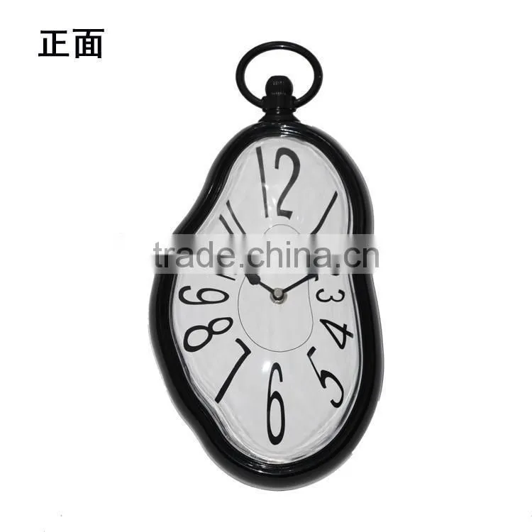 2015 the newest wall quartz clock melting wall clock novelty home decor wall clock art clock