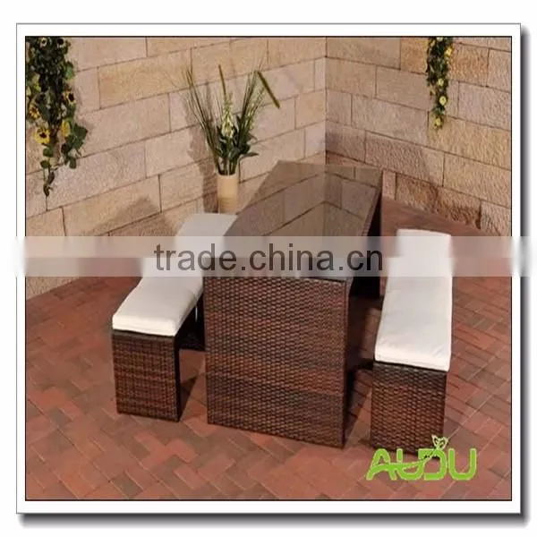 Cheap Bar Set/Black Rattan Bar Set With Bench