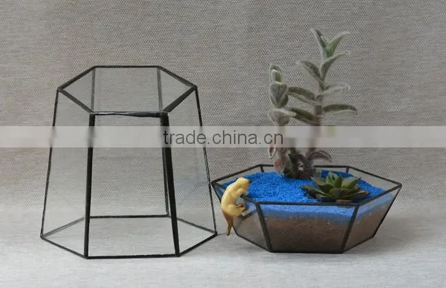 Creative glass greenhouse micro landscape flower pot container glass terrarium for plant holder