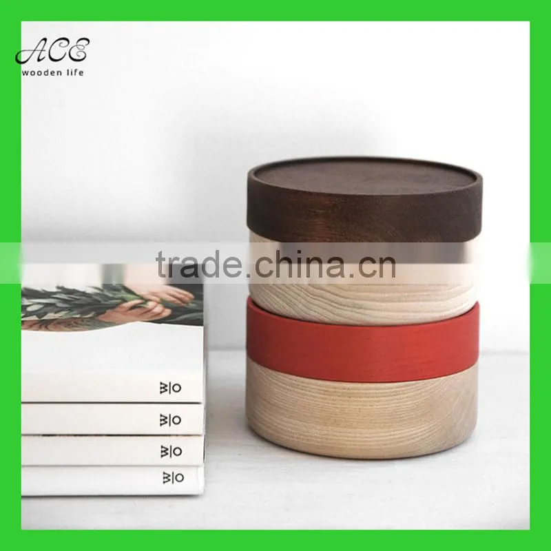 Kitchen decorative wooden spice container