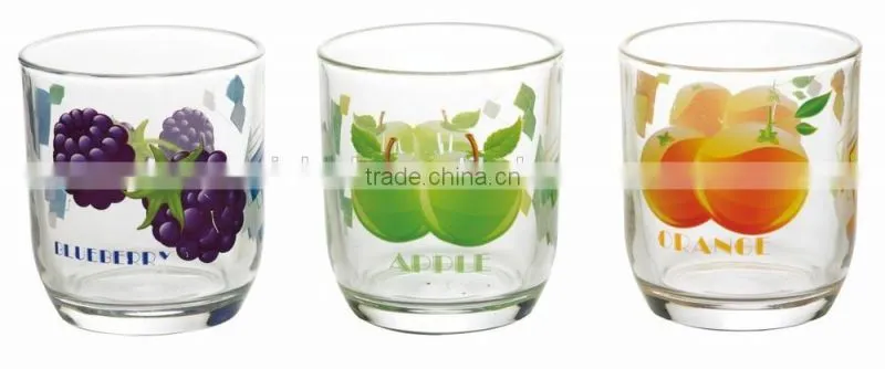 New arrival heat transfer printed glass water cup Wholesale popular printed glass cup