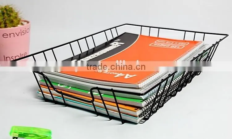 Hangzhou Supplier New Stlye Office Metal Wire File Tray/Document Tray/Wire Basket Holder