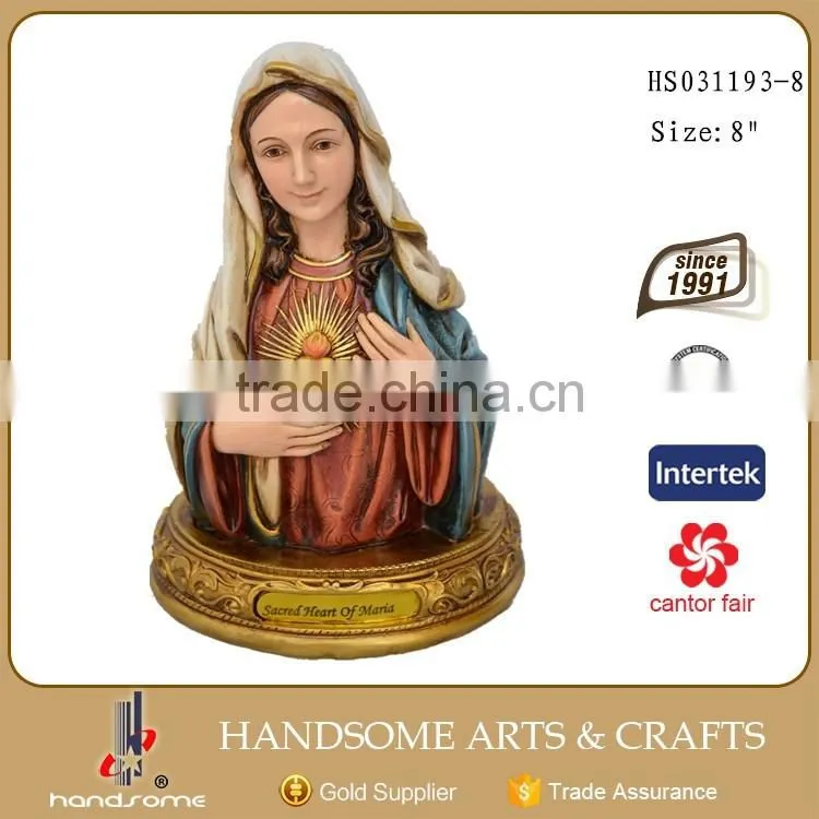 8 Inch Resin Catholic Religious Craft Sacred Heart Virgin Mary Statues
