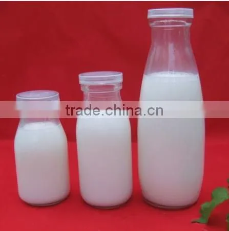 1L glass milk bottle with lid glass yogurt container glass juice bottle