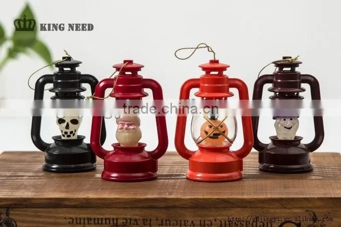 Modern small plastic LED skull table lamp halloween hanging decoration