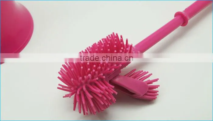 plastic toilet brush with holder, household brush, brush for toilet