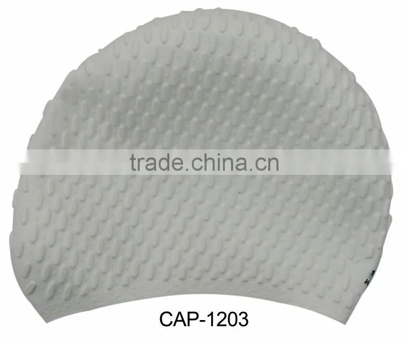 College fashionable silicone novelty swimming cap(CAP-1211)